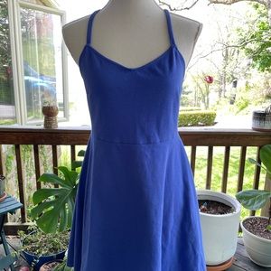 Blue spaghetti strap dress